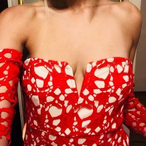 Red Lace Dress NWT